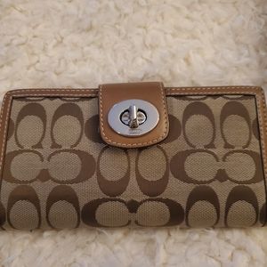 Coach wallet & checkbook case